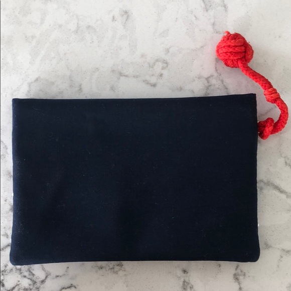 Navy blue clutch with colourful accents - Picture 6 of 8